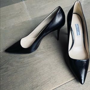 LIKE NEW Prada Leather Pointed-Toe Pumps